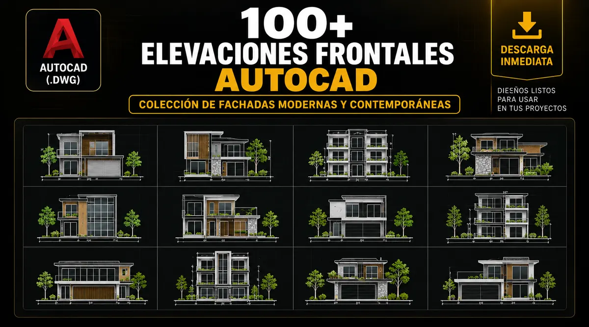 Colección de fachadas arquitectónicas modernas